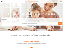 Tablet Screenshot of hallobabysitter.de
